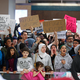 Protesters gather at Dallas-Fort Worth International Airport on Jan. 28, 2017, in Dallas to denounce President Donald Trump’s executive order that bans certain immigration. (G. Morty Ortega/Getty Images)